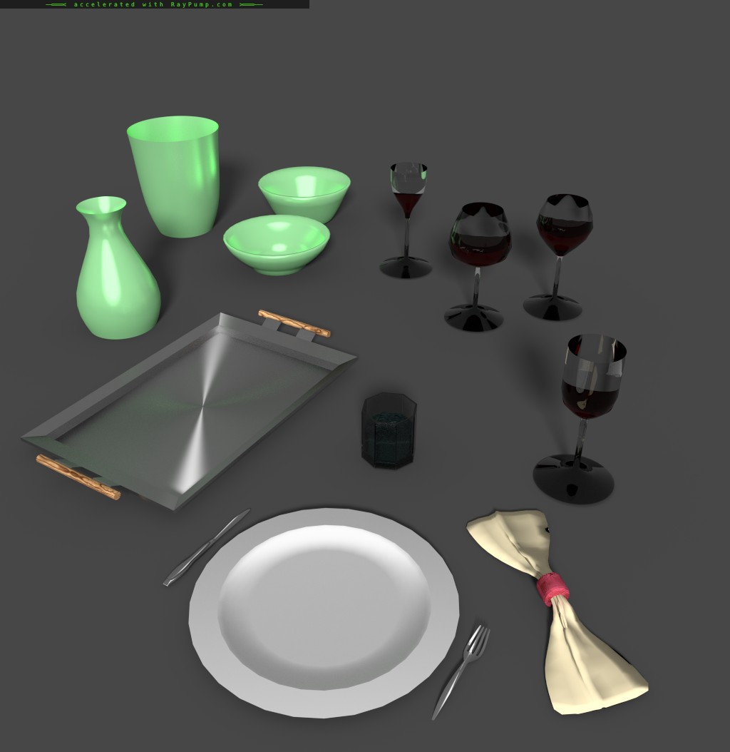 Tableware Set with Shapekey Controls preview image 1